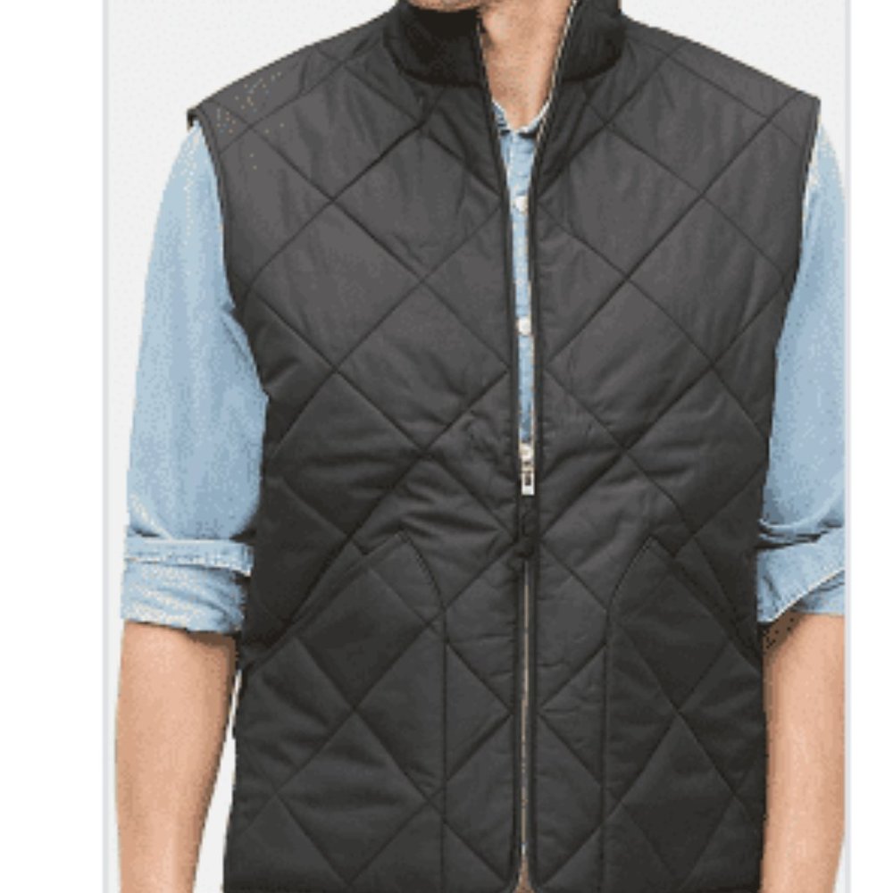 J.Crew Factory - quilted walker vest / black